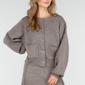 OP=OP.51.NL Taupe Gebreide Two-Piece Set