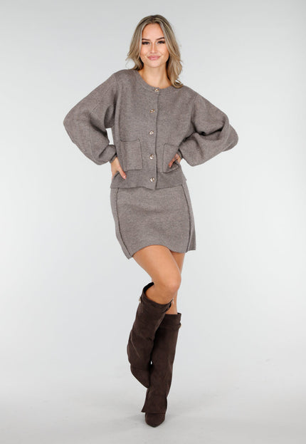 OP=OP.51.NL Taupe Gebreide Two-Piece Set