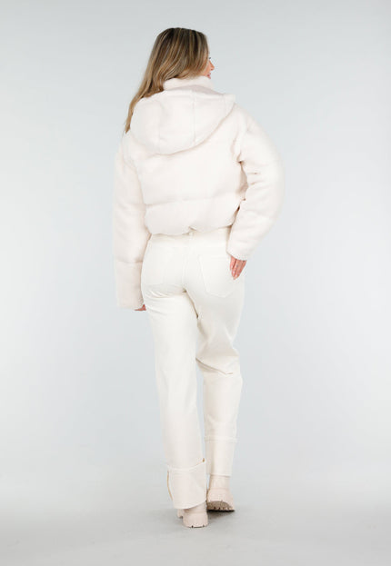 WINTER Teddy Pufferjas in Wit