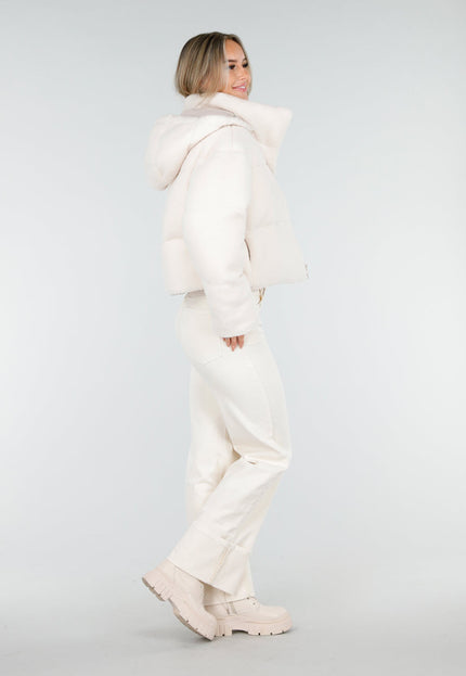 WINTER Teddy Pufferjas in Wit