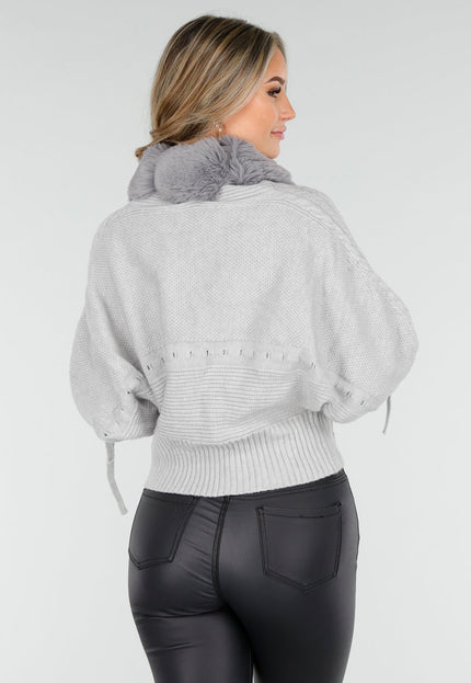 OP=OP.AV.10 Vest met Bontkraag