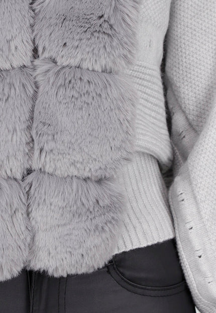 OP=OP.AV.10 Vest met Bontkraag