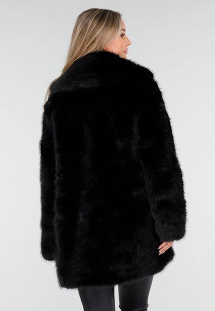 WINTER Zwarte Bontjas met Riem