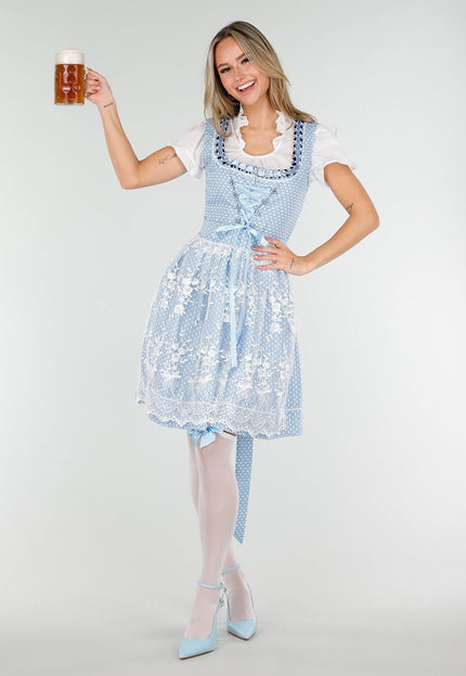 KOSTUUM Blauw Oktoberfest Dirndl Jurkje