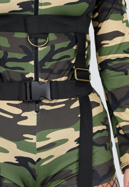 KOSTUUM Camouflage Legerkostuum met Riem