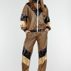 KOSTUUM Goud Zwart Gabber Pak