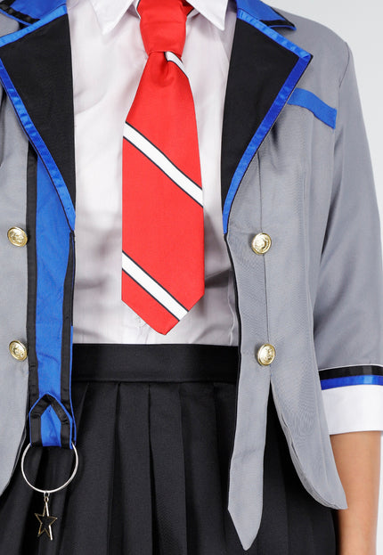 KOSTUUM Grijs School Uniform Kostuum