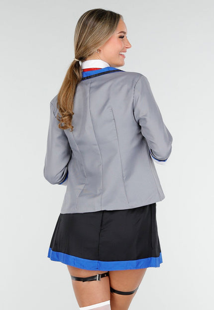 KOSTUUM Grijs School Uniform Kostuum