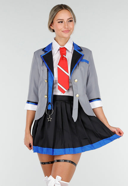 KOSTUUM Grijs School Uniform Kostuum
