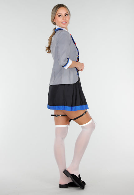 KOSTUUM Grijs School Uniform Kostuum