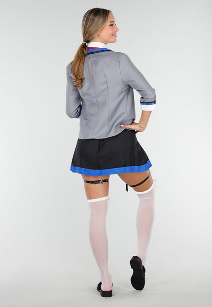 KOSTUUM Grijs School Uniform Kostuum