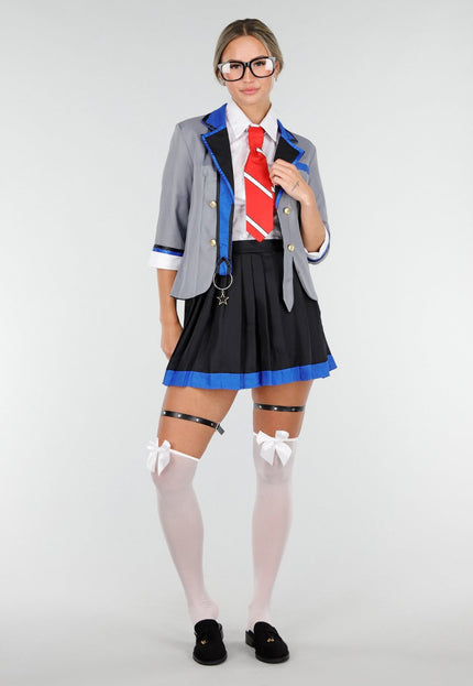 KOSTUUM Grijs School Uniform Kostuum