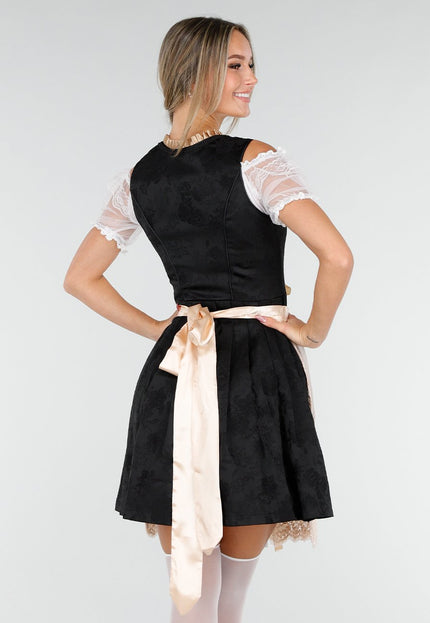 KOSTUUM Zwart Beige Oktoberfest Jurkje