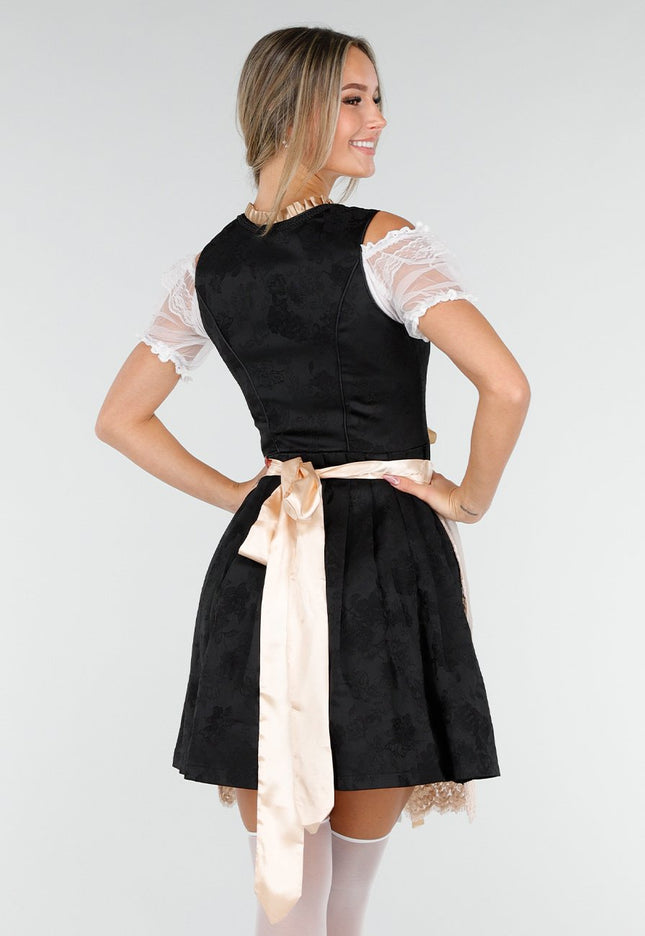 KOSTUUM Zwart Beige Oktoberfest Jurkje