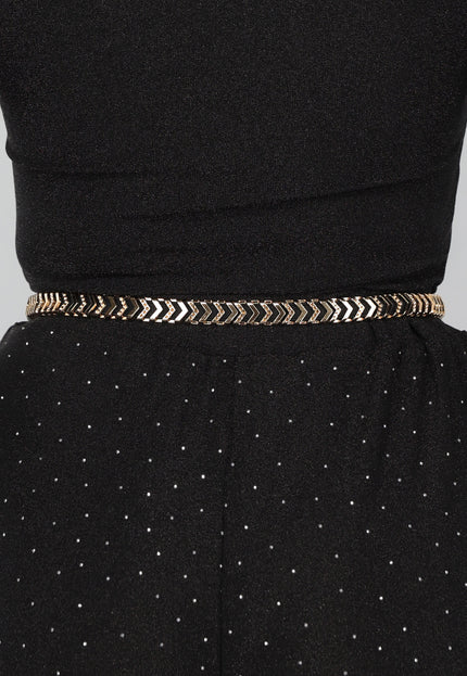 NEW2412 Gouden Zigzag Stretch Ceintuur