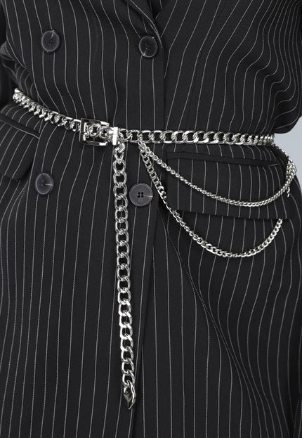 NEW2412 Ketting Riem in Zilver