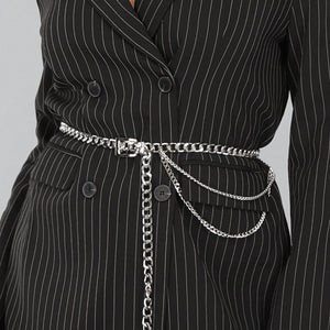 NEW2412 Ketting Riem in Zilver