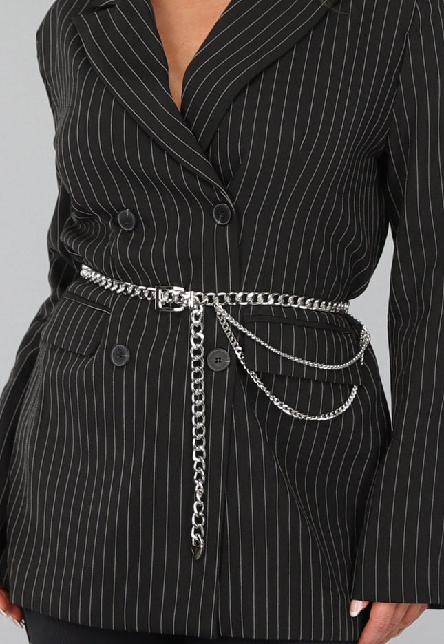 NEW2412 Ketting Riem in Zilver