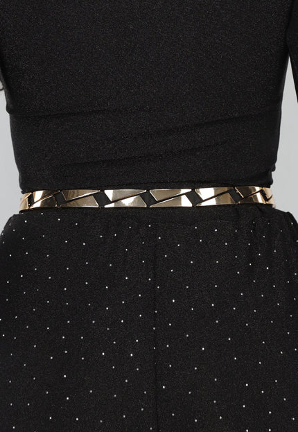 NEW2412 Rekbare Riem met Gouden Details