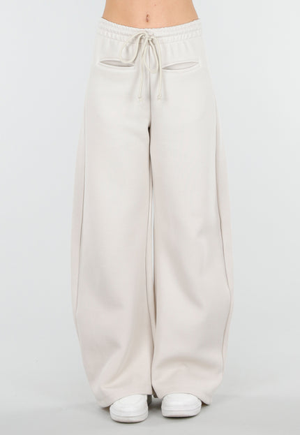 NEW250226 Beige Barrel Joggingbroek met Trekkoord