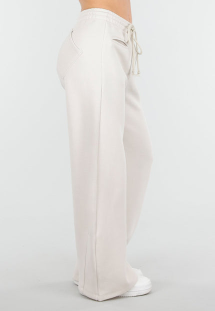 NEW250226 Beige Barrel Joggingbroek met Trekkoord