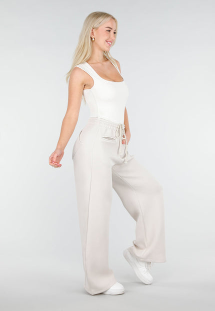 NEW250226 Beige Barrel Joggingbroek met Trekkoord