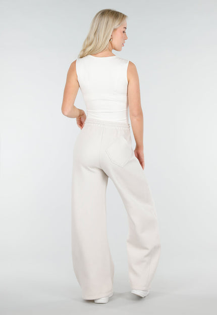 NEW250226 Beige Barrel Joggingbroek met Trekkoord
