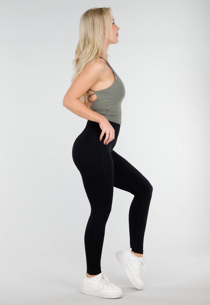 NEW250226 Groene Sportieve Top met Pads