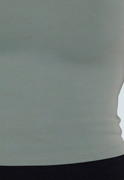 NEW250226 Groene Sportieve Top met Pads