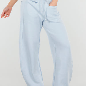 NEW250226 Lichtblauwe Barrel Joggingbroek met Trekkoord