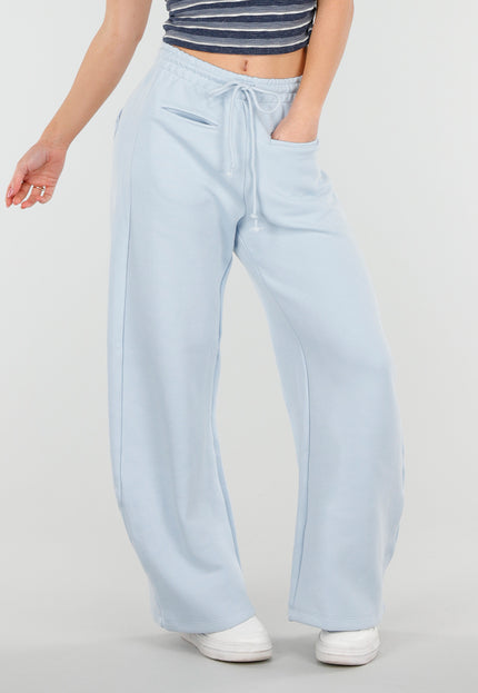 NEW250226 Lichtblauwe Barrel Joggingbroek met Trekkoord