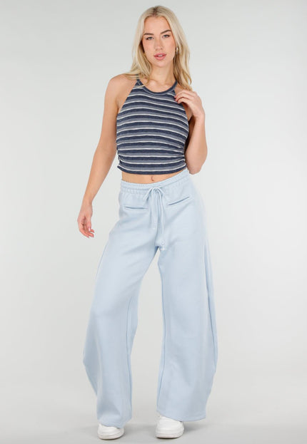 NEW250226 Lichtblauwe Barrel Joggingbroek met Trekkoord