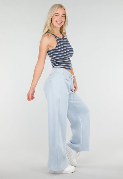 NEW250226 Lichtblauwe Barrel Joggingbroek met Trekkoord