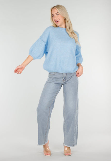 NEW250226 Lichtblauwe Zachte Trui