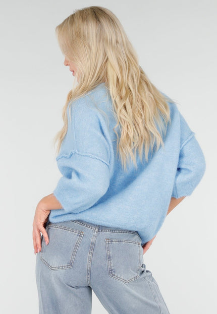 NEW250226 Lichtblauwe Zachte Trui