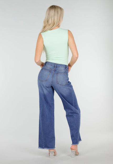 NEW250226 Mintgroene Body met Vierkante Hals