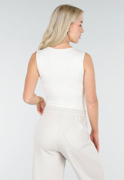NEW250226 Off White Body met Vierkante Hals