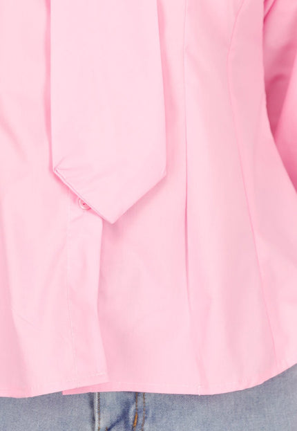 NEW250226 Roze Blouse met Stropdasdetail