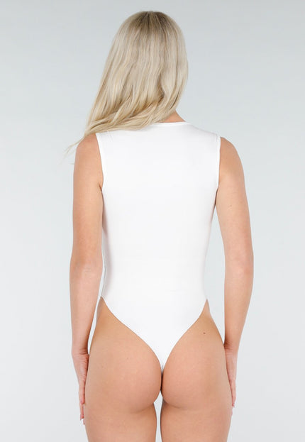 NEW250226 Witte Body met Vierkante Hals