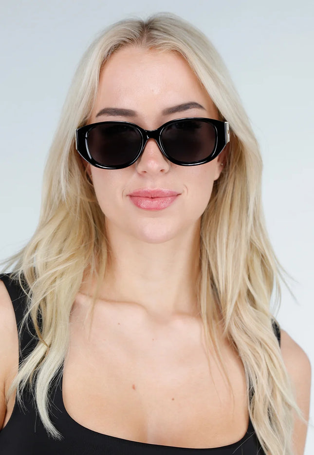 NEW250226 Zwarte Retro Zonnebril