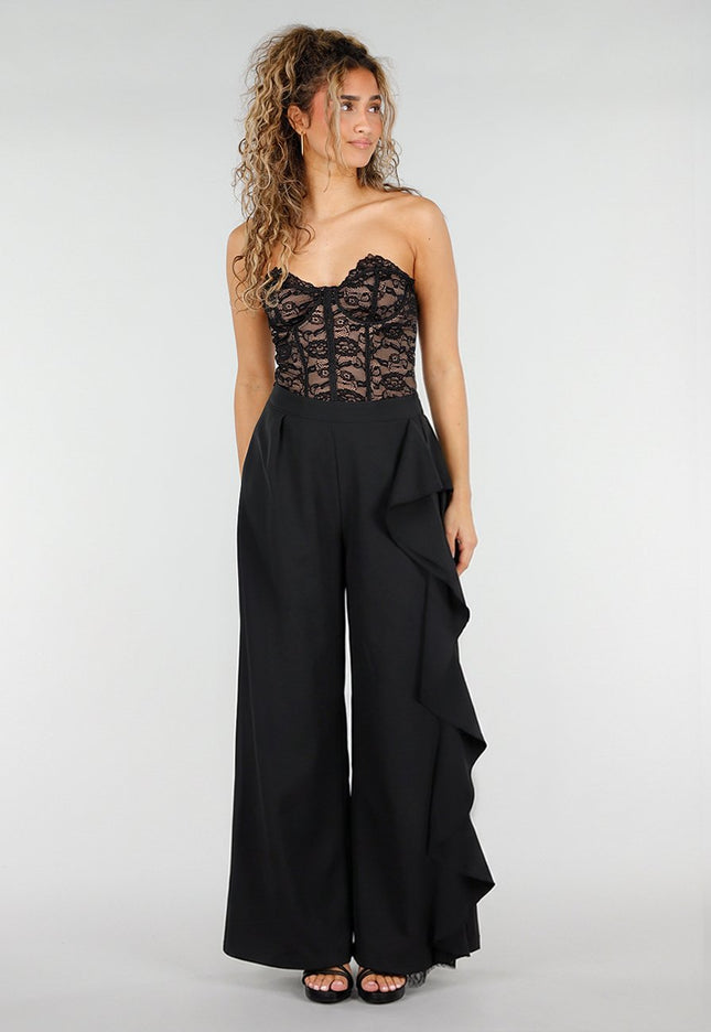 NEW250326 Zwarte Strappy Sandalen met Blokhak