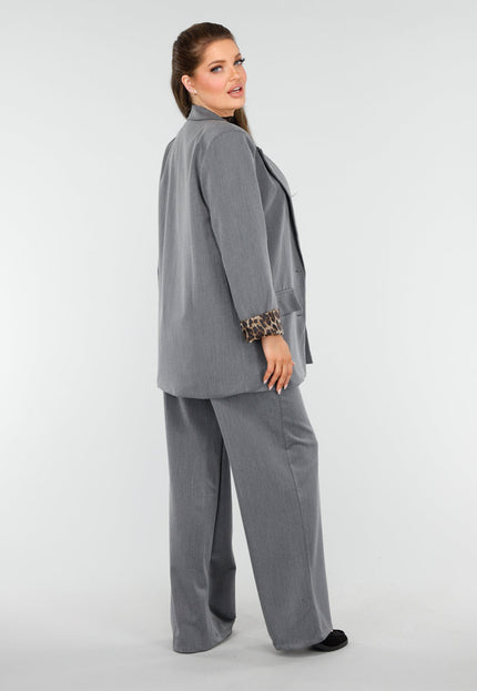 NEW260325 Blazerpak met Luipaard Details