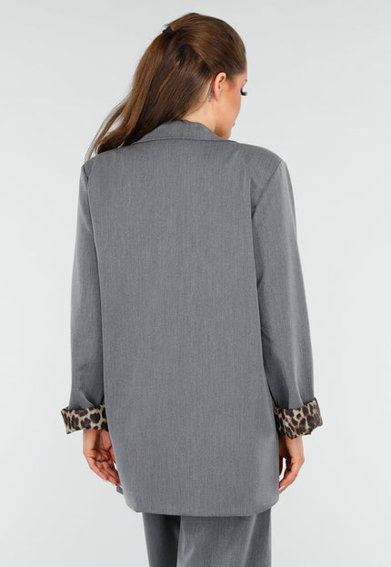 NEW260325 Blazerpak met Luipaard Details
