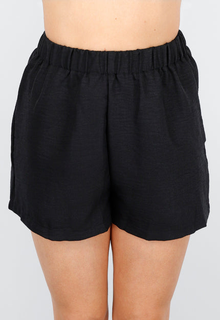 NEW260325 Two Piece met Short en Asymetrische Zwarte Gilet