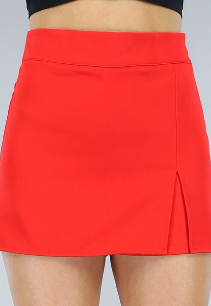 OP=OP.02.NL Rode Skort met Split