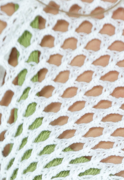 NEW2606 Cropped Bolero met Open Schouder