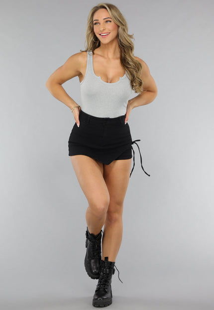 NEW2606 Grijze Rib Tanktop