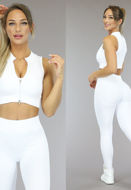 NEW2610 Witte Grove Rib Sporttop