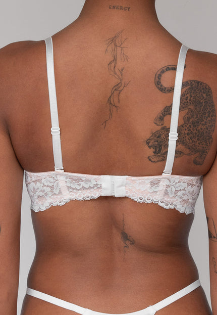 NEW2610 Witte Kanten Push-Up Balconette BH