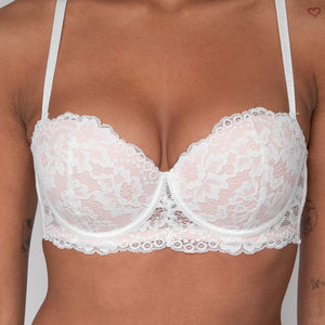 NEW2610 Witte Kanten Push-Up Balconette BH